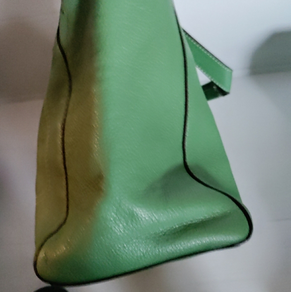 Coach C1053 F14684 Penelope Large Handbag Tote Green Pebble Leather Pockets RARE - Picture 7 of 13